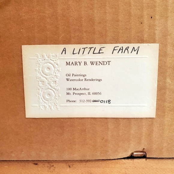 Original Watercolor Painting "A Little Farm" Signed by Artist: Mary B. Wendt - Picture 4 of 8